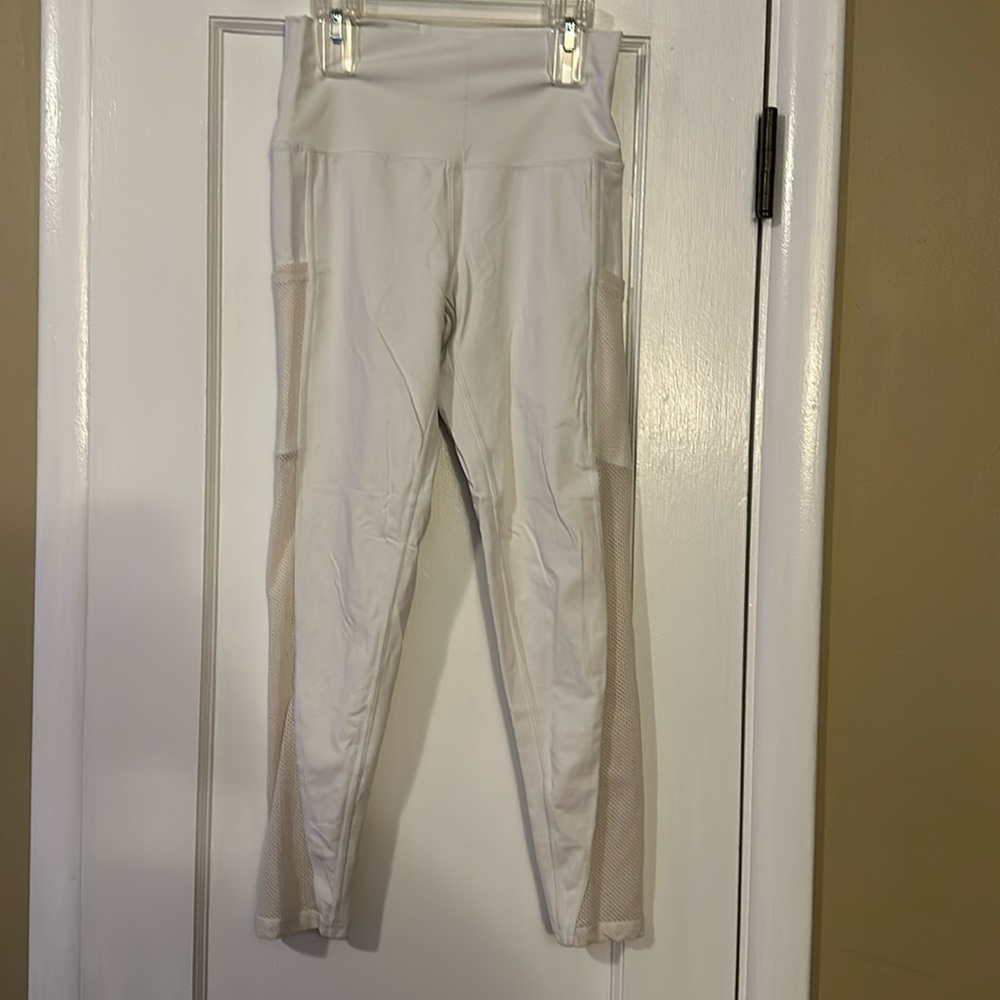 Aerie Move White Mesh Leggings Medium